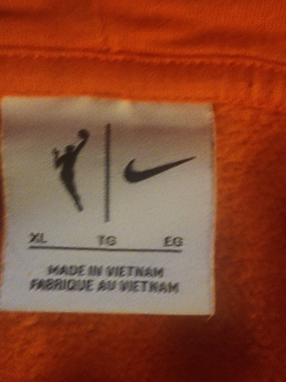 Nike Orange Hoodie with White Swoosh and Graphic - Picture 3 of 7